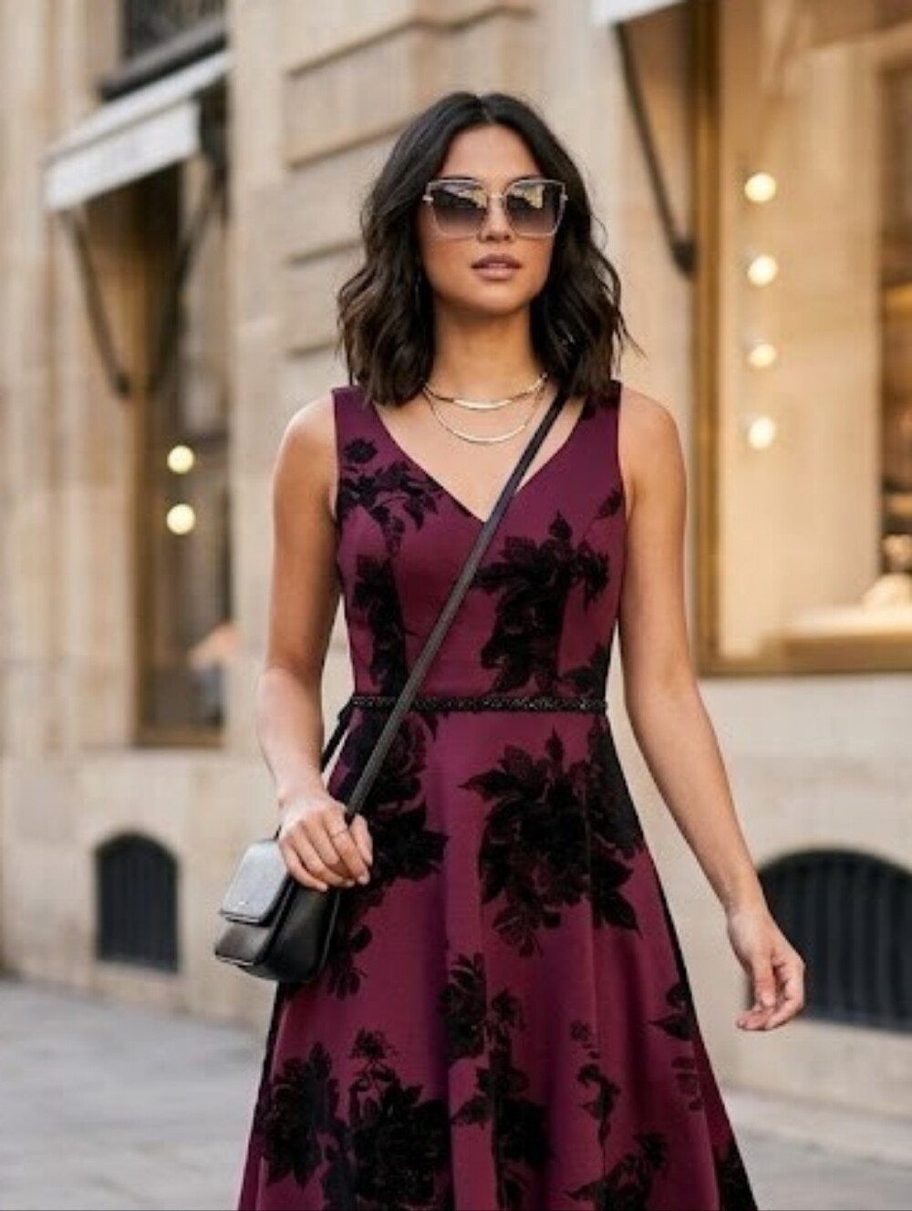 Maurice's Floral Fit & Flare Dress Size S